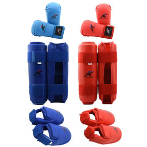 Taekwondo Karate Boxing Leg Hand Foot Protector Set Sparring Gear  Shin Guard Bands Gloves Sports MMA Kids Adults Equipment