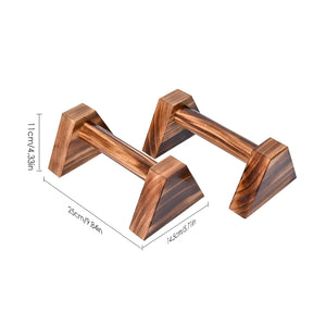 Wooden Calisthenics Handstand Gym Exercise Training Parallel Bar 1 Pair Fitness Sport Push Up Stands Double Rod Bracket