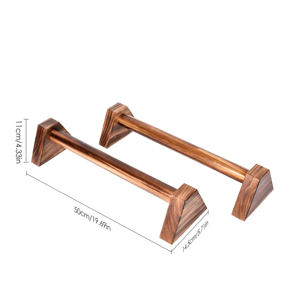 Wooden Calisthenics Handstand Gym Exercise Training Parallel Bar 1 Pair Fitness Sport Push Up Stands Double Rod Bracket