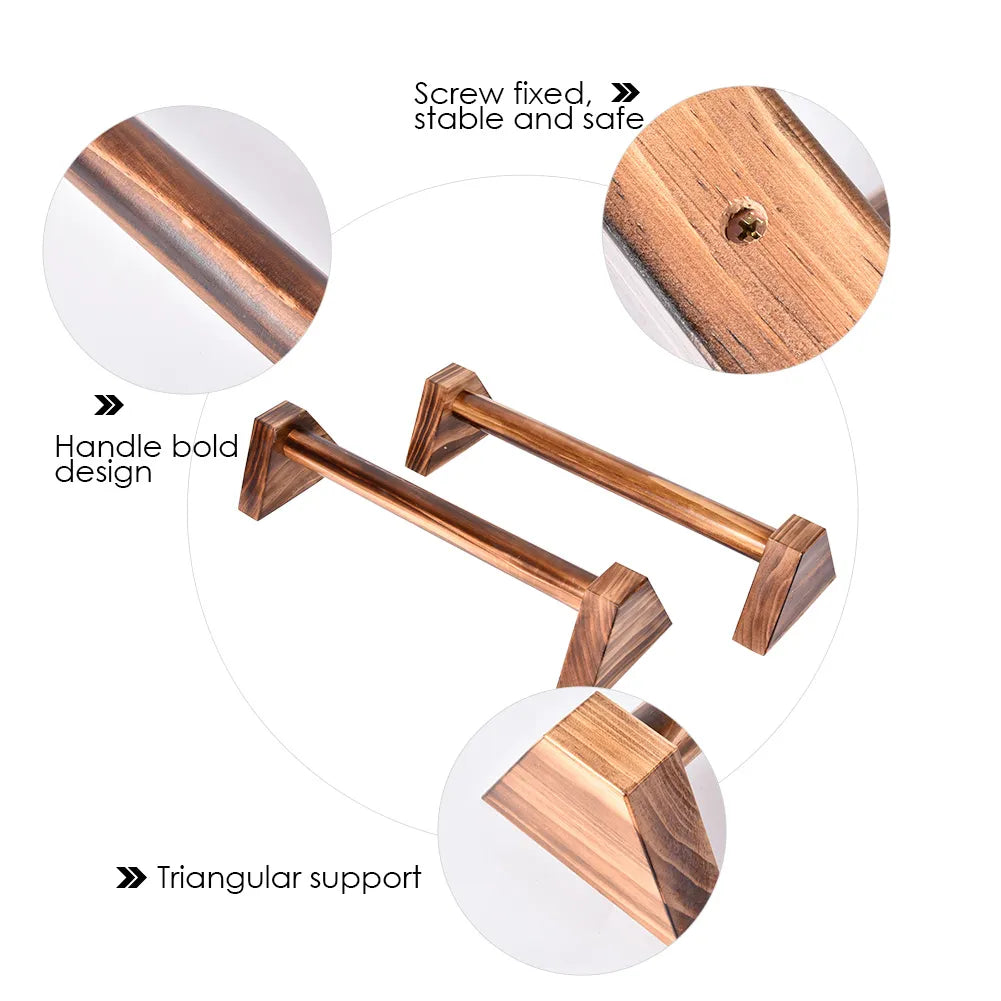 Wooden Calisthenics Handstand Gym Exercise Training Parallel Bar 1 Pair Fitness Sport Push Up Stands Double Rod Bracket