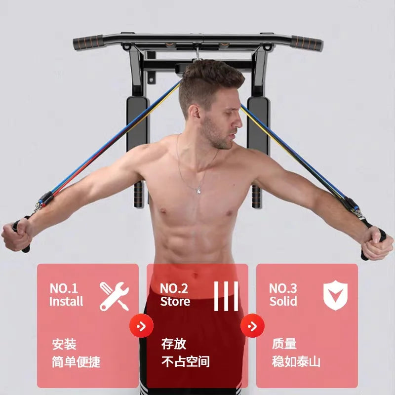 Indoor Horizontal Bar Multifunctional Pull Up Device Steel Pipe Wall Chin Up Bar Single And Parallel Bar Fitness Equipment