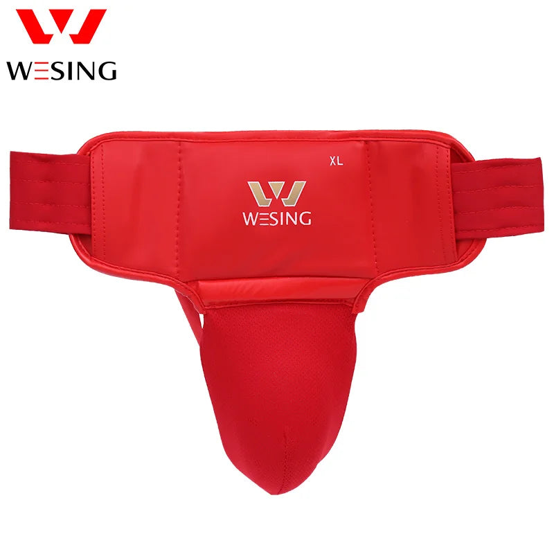 Wesing Professional 6Pcs Set Sanda Protective Gear Full Set Head Protection Chest Guard Boxing Gloves