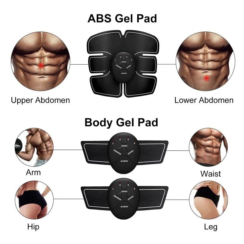 USB Rechargeable Wireless EMS Muscle Stimulator ABS Abdominal Muscle Trainer Body Fitness Hip Trainer Shaping Patch